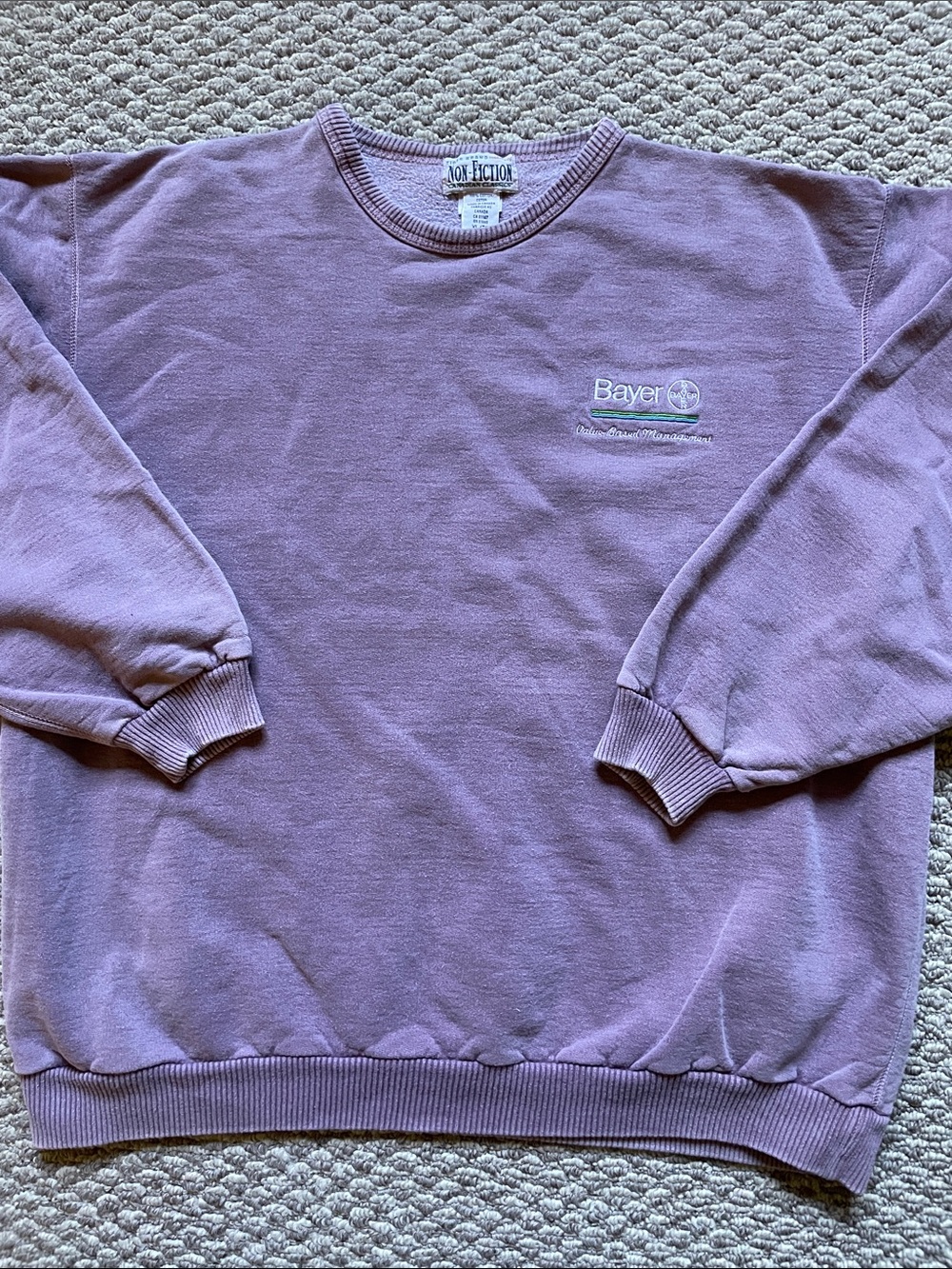 Vintage non fiction Bayer pills crewneck sweatshirt